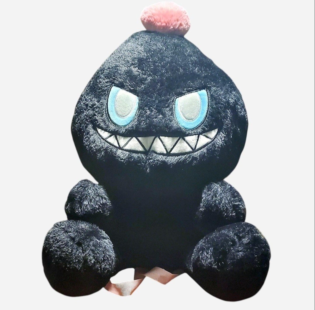 Slumpykev Dark Chao Bag V1 Black Pink Plush Backpack - Exellent