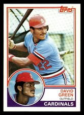 1983 Topps #578 David Green Rookie Card St. Louis Cardinals