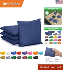 Durable Classic Cornhole Bags Set - 6x6 Inch Regulation, 16 Color Options