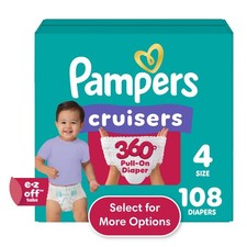 Pampers Cruisers 360 Baby Diapers Size 4, 108 Count