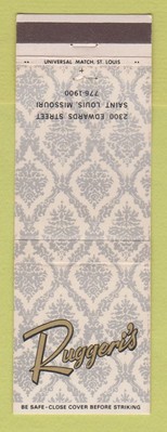 Matchbook Cover - Ruggeri's St Louis MO