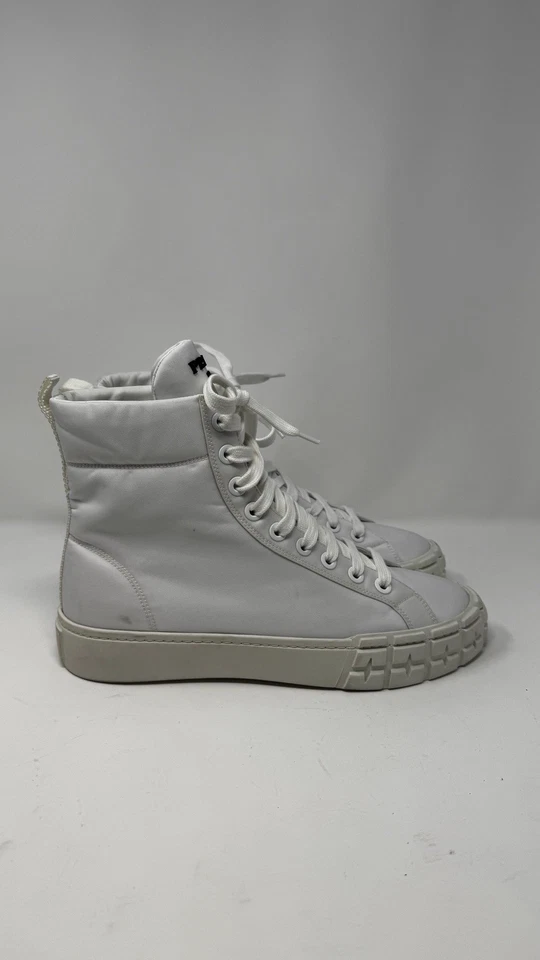 Zapatillas blancas de nailon PRADA de caña alta para mujer talla 11 EE. UU. *ver descripción* Foto 2 de 4