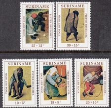 Surinam #B177 - B181 Mint Never Hinged 1972 child Welfare Complete Set