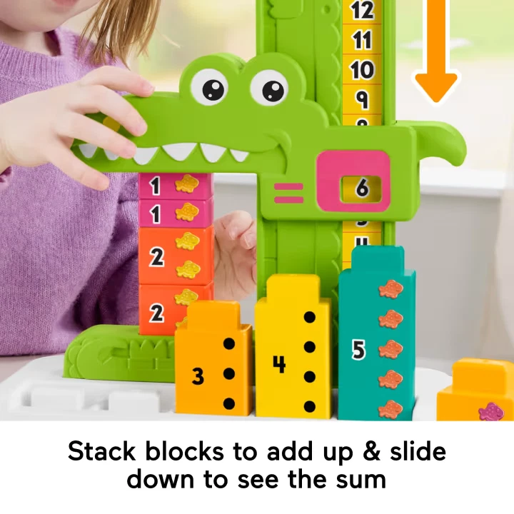 Fisher Price Adding Alligator Preschool Educational Toy with Stacking Blocks NEW - Image 4 of 4