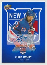 2025-26 UD NEW YORK RANGERS CENTENNIAL BLUE AUTO CHRIS DRURY #71