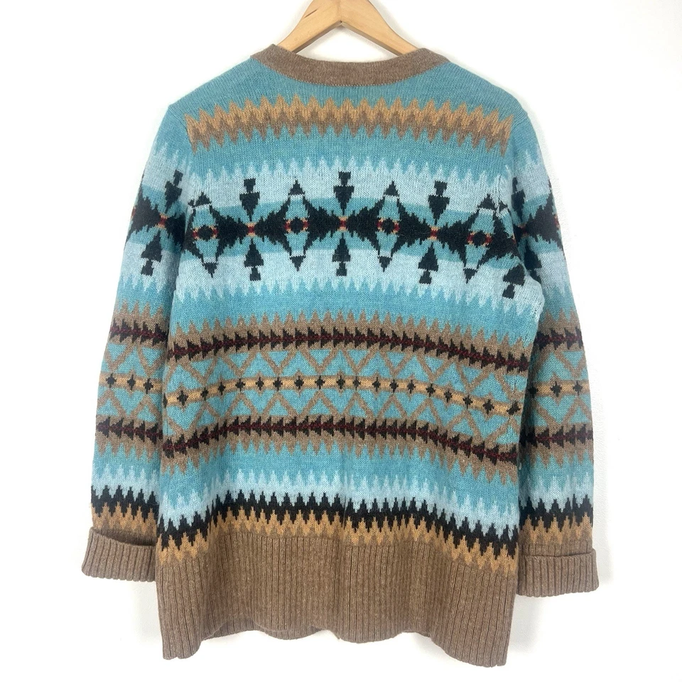 Pendleton Alpaca Wool Southwestern Aztec Pattern Cardigan Sz L Western Classic - Image 2 of 4