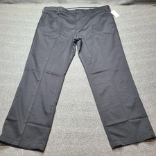 Amazon Essentials Mens Classic Fit Flat Front Black Dress Pants 42W x 30L