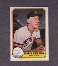 1981 Fleer Baseball Card #460 Sparky Anderson Detroit Tigers NMMT O/C Vintage