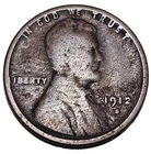 1912-S LINCOLN CENT GOOD+, BROWN FREE USA SHIPPING