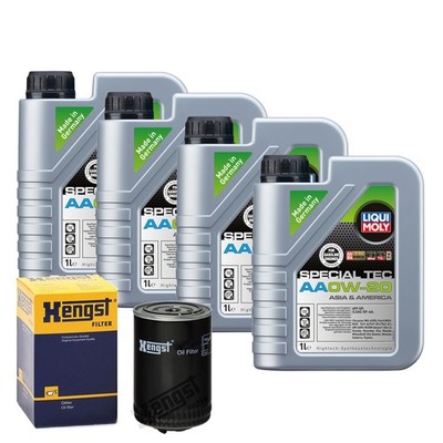 Motoröl 0W20 LIQUI MOLY Special Tec Aa 4L+HENGST Ölfilter