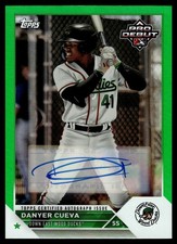 2023 Topps PRO DEBUT DANYER CUEVA GREEN FOIL AUTO 89/99 PD-2