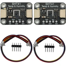 2PCS SHT41 Temperature Humidity Sensor Module I2C ±0.2℃ Precision Temp/RH Bre...