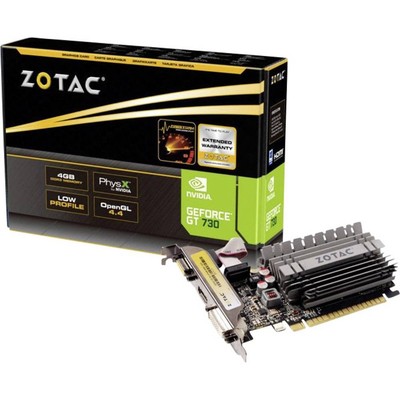 Zotac Grafikkarte Nvidia GeForce GT730 4 GB DDR3-RAM PCIe x16 HDMI , DVI, VGA