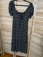 Forever 21+ Womens Large Black Floral Lace Maxi Cocktail Dress