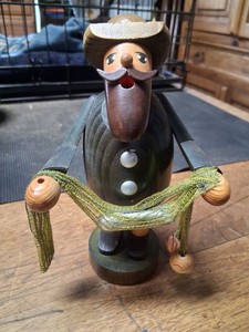 Vintage  German Smoker Net fishing Fisherman Incense burner