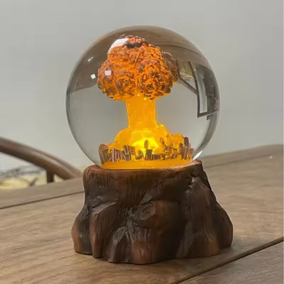 3D Atomic Bomb Mushroom Cloud Lamp Nuclear Explosion Night Light