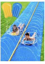 Sloosh Inflatable Water Slide Boards x2 Blue Yellow Bodyboards NEW Waterpark