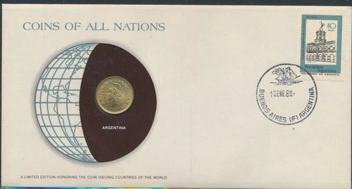 LS81261 Argentina 1980 nation of the world FDC numis letter used