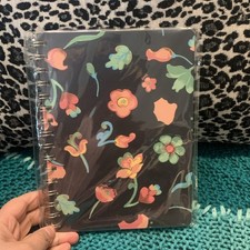 NWT COACH DREAMY LAND FLORAL PRINT SPIRAL NOTEBOOK PAD W/LINED PAGES NAVY C9698