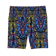 Vibrant Butterfly Print Workout Shorts for Women  Running Fitness Shorts.