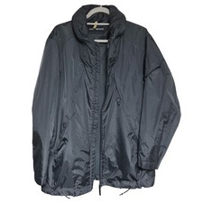 ISSEY MIYAKE Gray Nylon Jacket Lightweight Hooded Pockets Men  s 50cm F/S