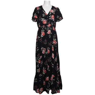 Rusttydustty, Maxikleid, Größe: 1XL, Schwarz/Mehrfarbig, Viskose, Blumen #19E