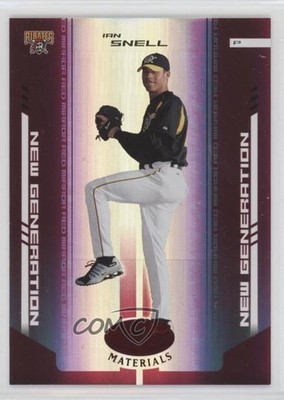 2004 Leaf Certified Materials New Generation Red Mirror Ian Snell Rookie RC 2u3