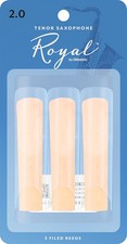 D'Addario Royal Tenor Saxophone Reeds, Strength 2.0, 3-pack