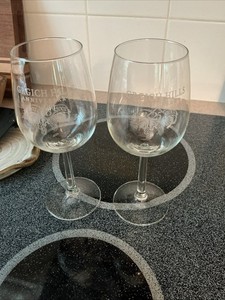Set Of 2 GRGICH HILLS Estate Anniversary Wine Tasting Glasses NAPA 1977-2002