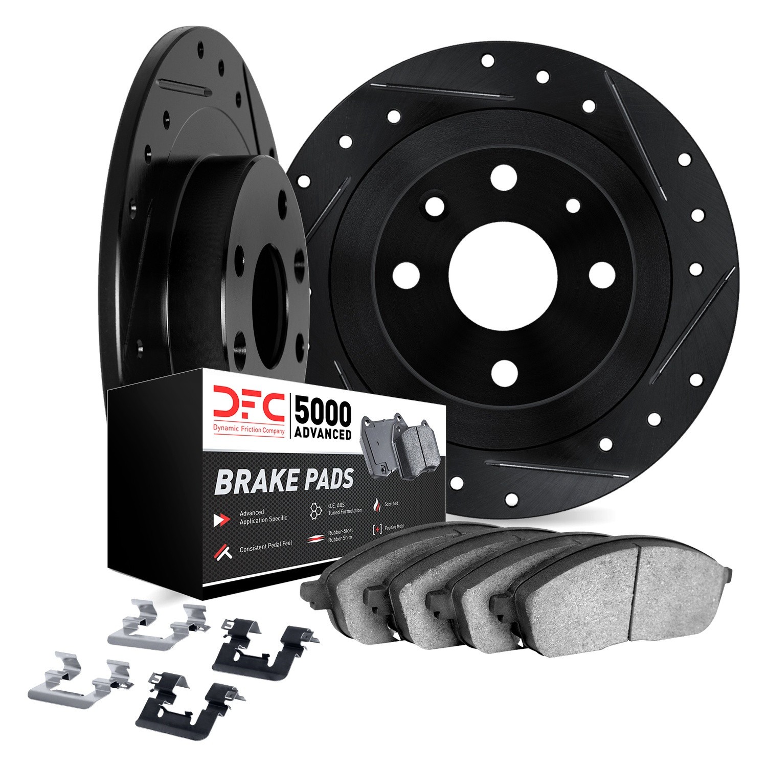 For Lotus Elite 1977 DFC PRO-KIT 5000+ Drilled & Slotted Front Brake Kit