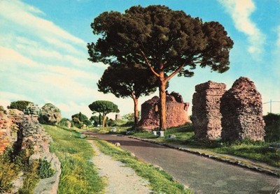 Roma Via Appia Antica Route Vintage Postcard