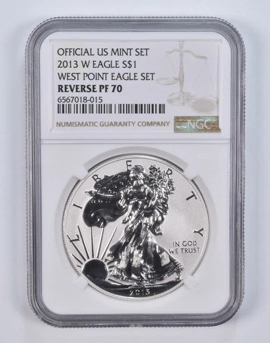 2013-W PF70 Reverse American Silver Eagle West Point Set NGC Brown Label *0745