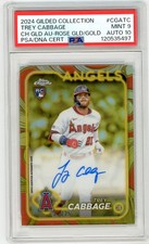2024 Topps Gilded Trey Cabbage RC Rose Gold Auto /25 PSA 9 MINT (JK)