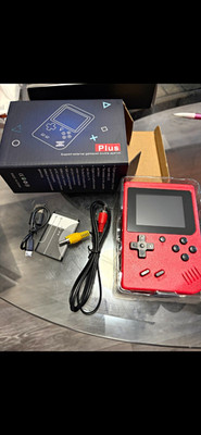 Game Box Plus Red Handheld System 4GB 480p Region Free TV Out USB AV Cable