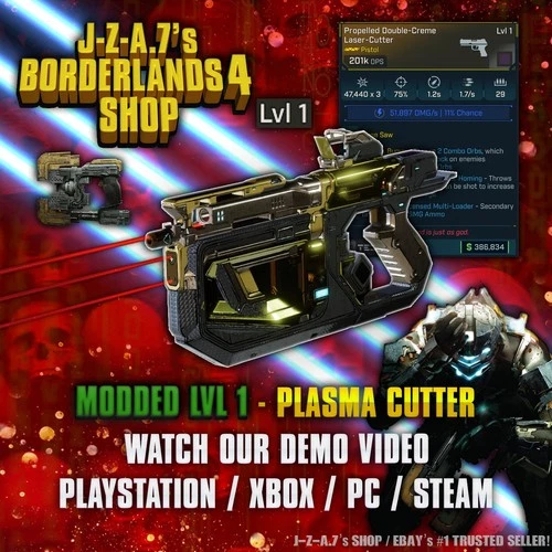 Borderlands 4✨ MODDED LVL ONE 201K DPS PLASMA LASER CUTTER BL4 GEAR ✅PC-PS-XBOX✨
