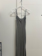 SKIMS Soft Lounge Long Slip Dress in Heather Grey
