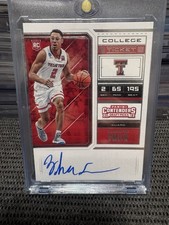 2018 Panini Contenders Draft Picks Zhaire Smith College Ticket On Card Auto RC