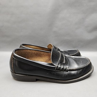 Haruta Penny Loafers Shoes Mens 8 EEE 26CM Black Leather Moc Toe