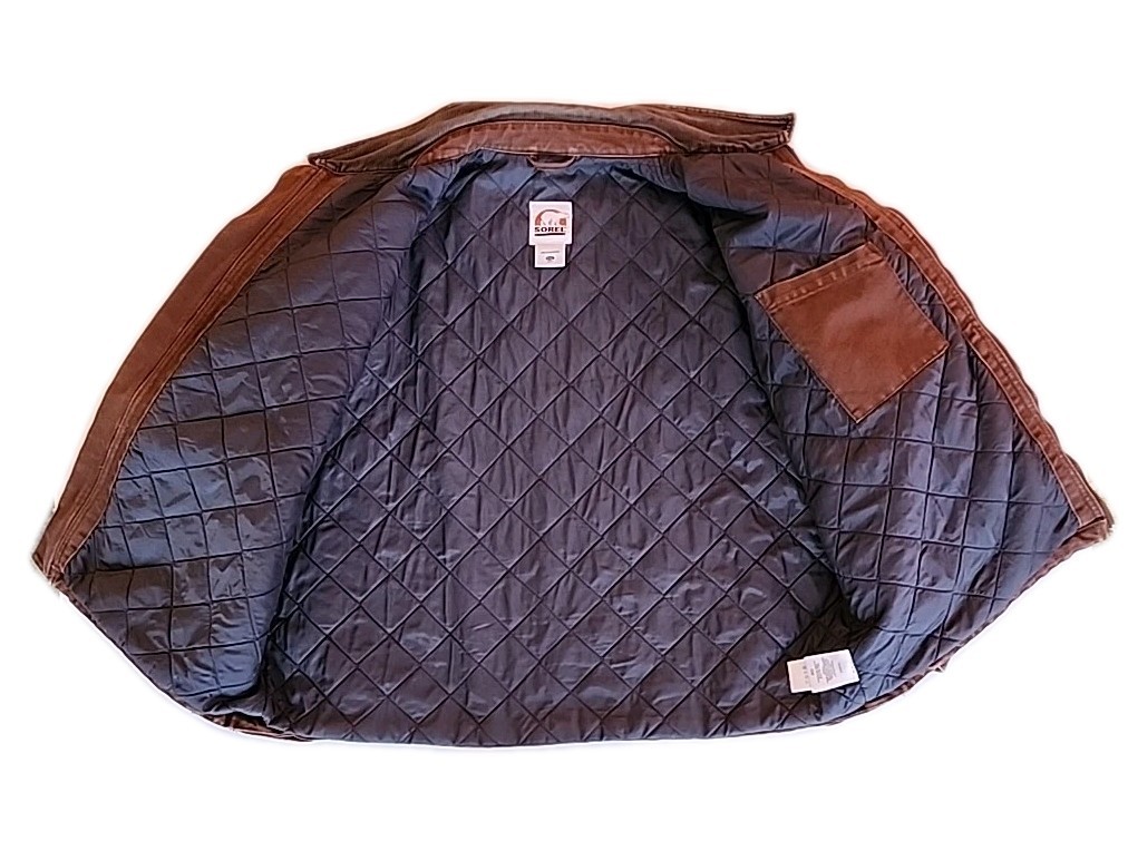 VTG Sorel Chore Coat Rugged Workwear Canvas Quilted Barn Jacket Brown Mens XXL