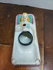 Vintage Ceramic Lady Ashtray W/Match Holder. Risque, Free Shipping!!!