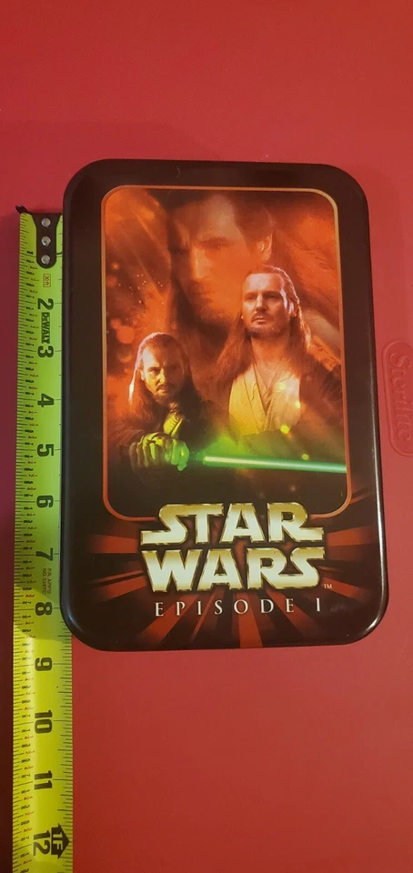 1999 Topps 9 Card Lot of Star Wars Episode 1 + Tin Box, Sticker Foil Inserts - Image 3 of 4