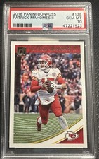 2018 Panini Donruss Patrick Mahomes II #138 PSA 10 GEM MT