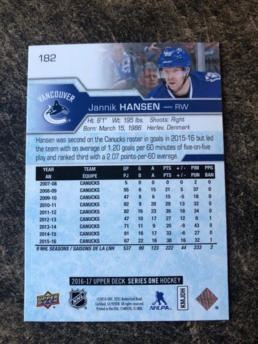 2016-17 Upper Deck - Base #1-200 (YOU PICK) - Picture 342 of 374