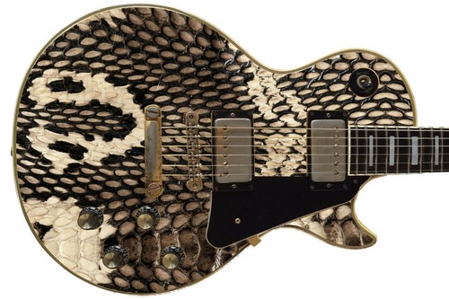 Guitar Skin Axe Wrap Re-skin Bass Reface Constrictor Boa Snake Reptile Skin 138 - Picture 3 of 12