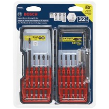 New Bosch 32pc. Impact Screw Driving Bit Set Extended Torsion Zone Bosch Sbid32