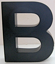 Black Metal Letter B 8" Free Standing 3D Alphabet Initial