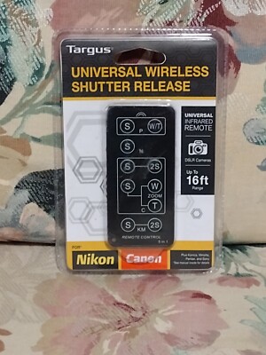 Targus Wireless Shutter Release Infrared Remote TG-USR0I Canon Nikon NEW Sealed