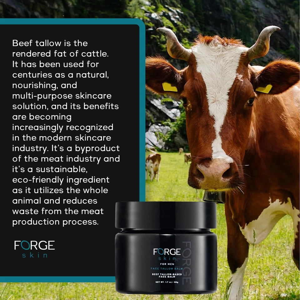 Forge Skin Men's Wrinkle Defense Beef Tallow Balm for Skin | Beef Tallow for ... - Image 3 of 4
