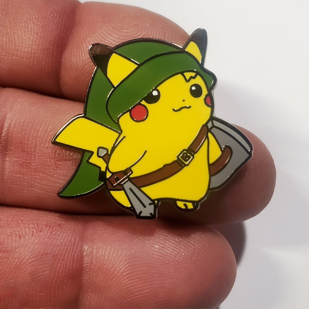 Link Pikachu enamel pin The Legend of Zelda x Pokemon themed