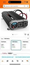 ENK1100 Energizer 1100 Watt 12V DC to 110V AC Power Inverter w/ USB